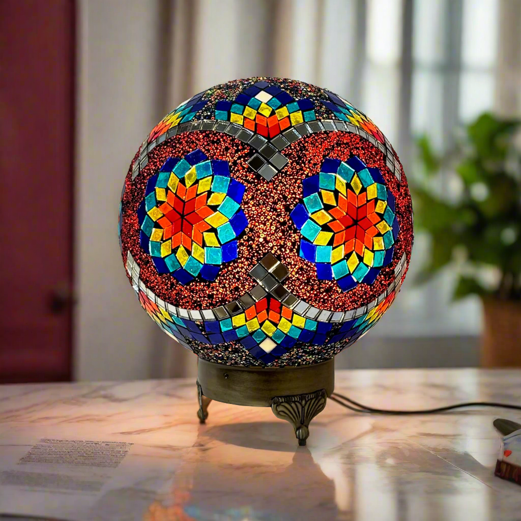 Mosaic Globe Table Lamp - 25 CM - Small - LUMINA ELIGMA HOME