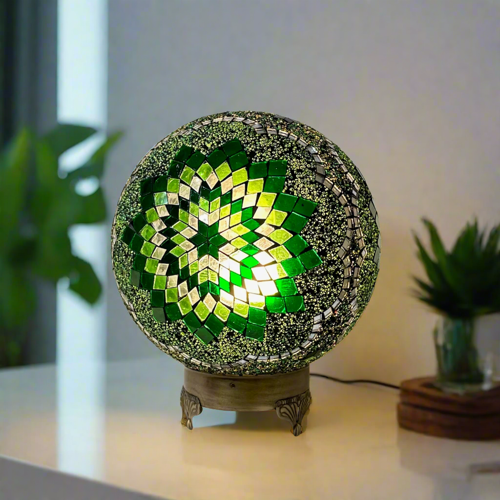 Mosaic Globe Table Lamp - 25 CM - Small - LUMINA ELIGMA HOME