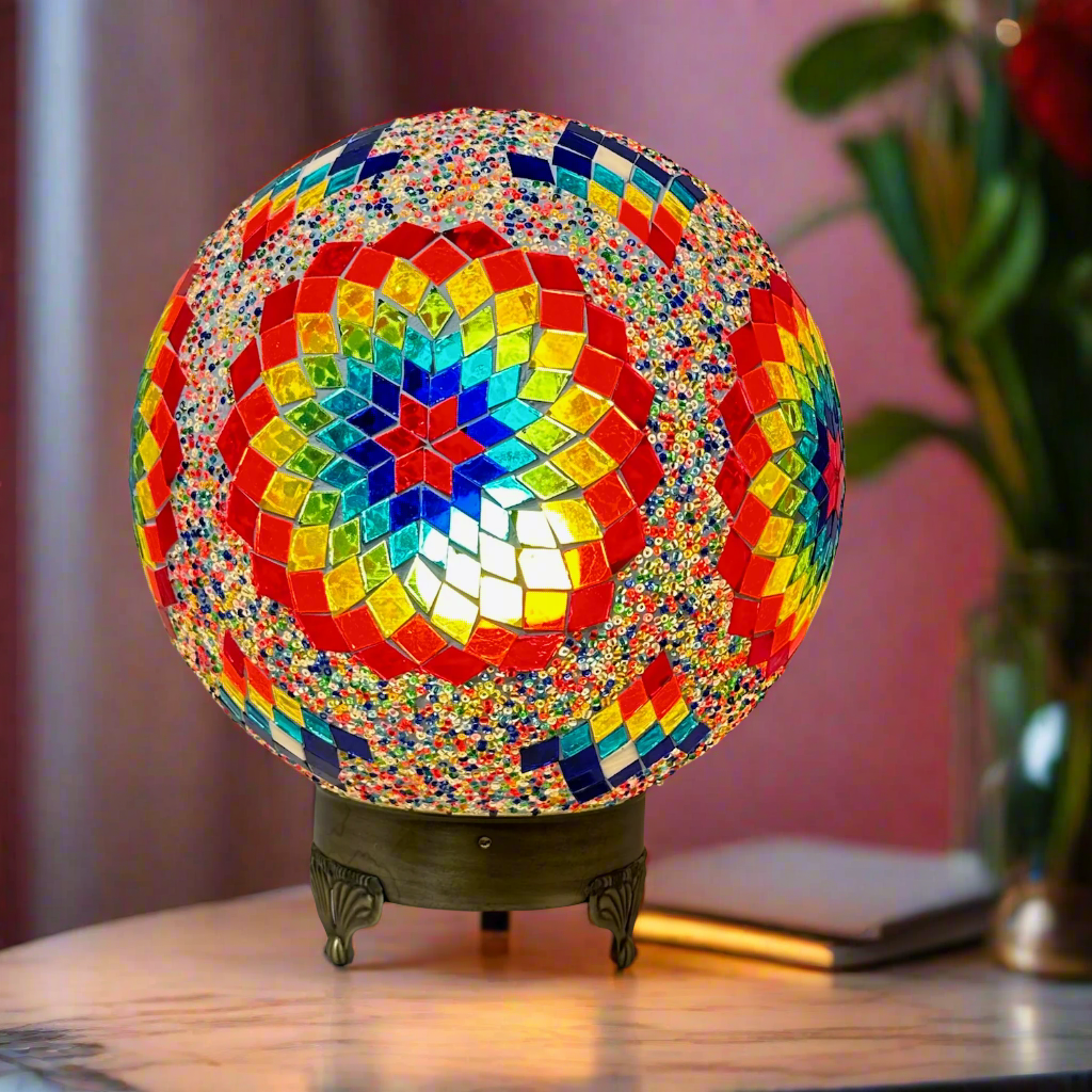 Mosaic Globe Table Lamp - 25 CM - Small - LUMINA ELIGMA HOME
