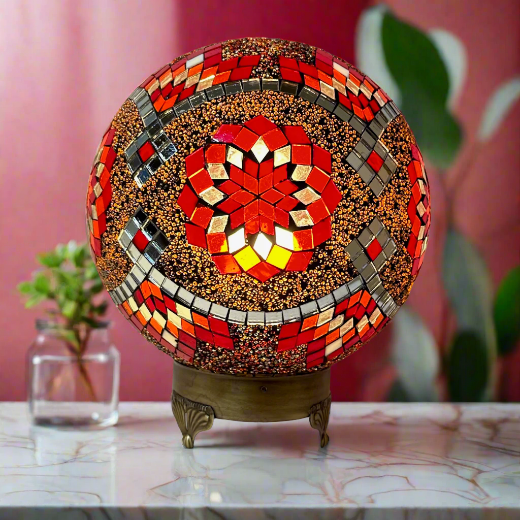 Mosaic Globe Table Lamp - 25 CM - Small - LUMINA ELIGMA HOME
