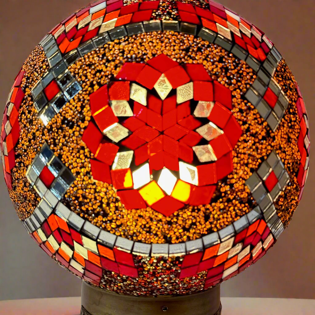 Mosaic Globe Table Lamp - 25 CM - Small - LUMINA ELIGMA HOME