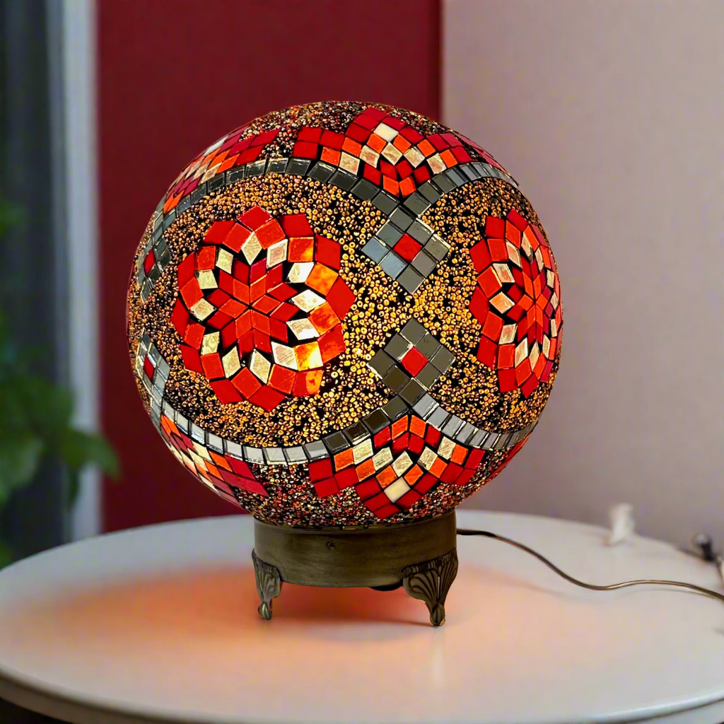 Mosaic Globe Table Lamp - 25 CM - Small - LUMINA ELIGMA HOME