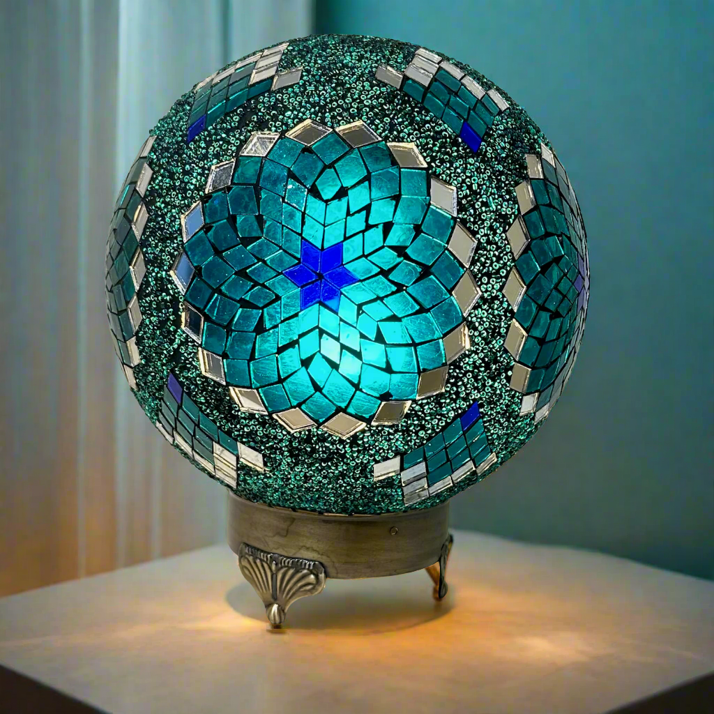 Mosaic Globe Table Lamp - 25 CM - Small - LUMINA ELIGMA HOME