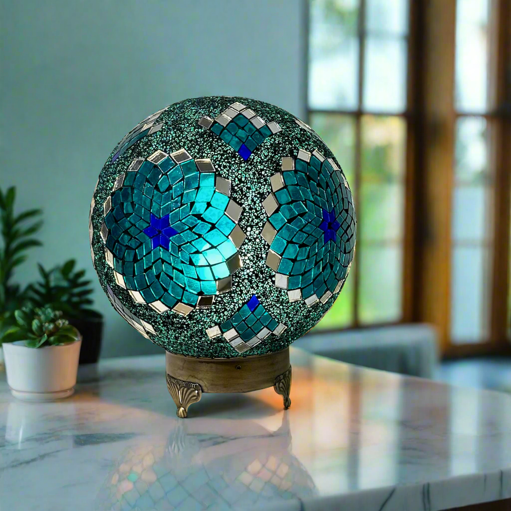 Mosaic Globe Table Lamp - 25 CM - Small - LUMINA ELIGMA HOME