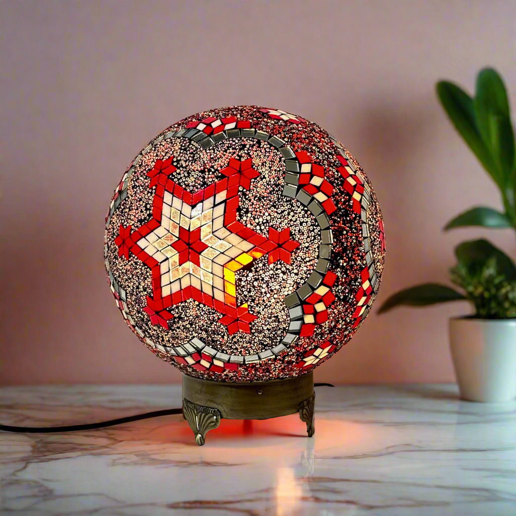 Mosaic Globe Table Lamp - 25 CM - Small - LUMINA ELIGMA HOME