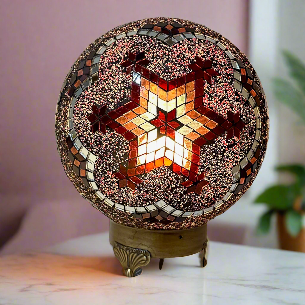 Mosaic Globe Table Lamp - 25 CM - Small - LUMINA ELIGMA HOME