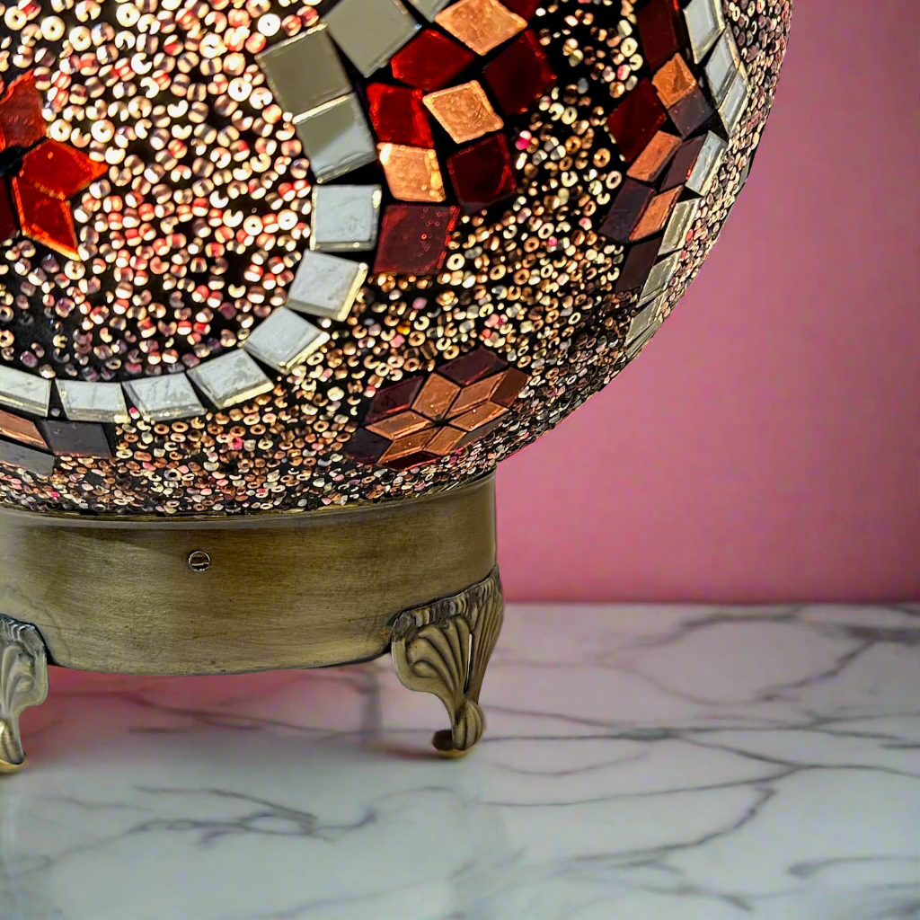 Mosaic Globe Table Lamp - 25 CM - Small - LUMINA ELIGMA HOME