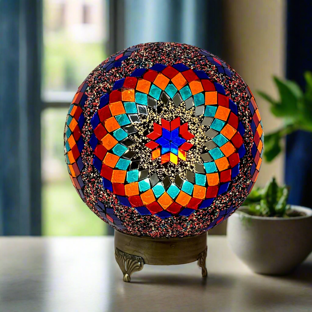 Mosaic Globe Table Lamp - 25 CM - Small - LUMINA ELIGMA HOME