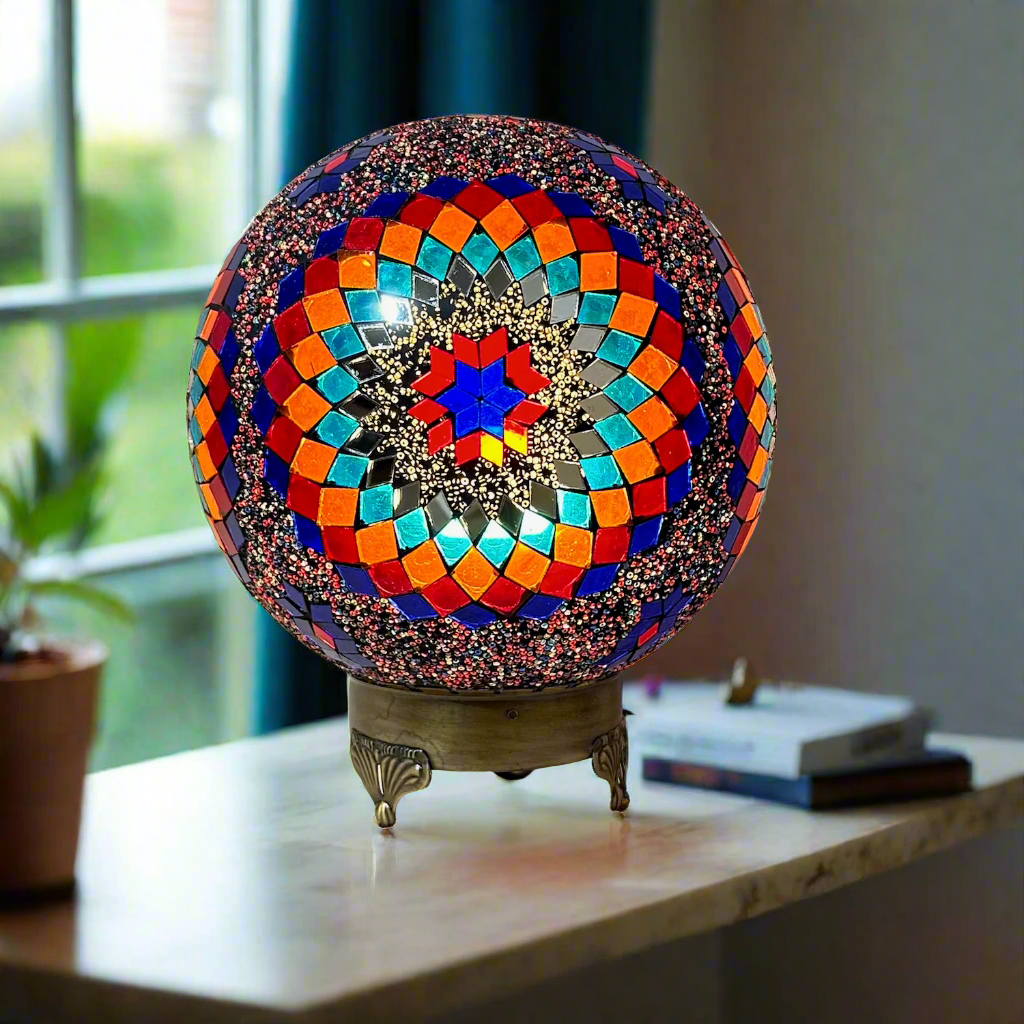 Mosaic Globe Table Lamp - 25 CM - Small - LUMINA ELIGMA HOME
