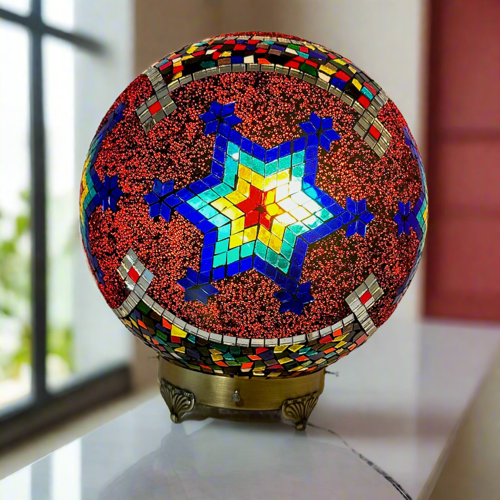 Mosaic Globe Table Lamp - 35 CM - LUMINA ELIGMA HOME