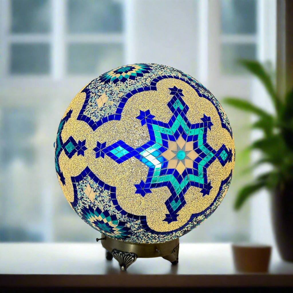 Mosaic Globe Table Lamp - 40 CM - LUMINA ELIGMA HOME