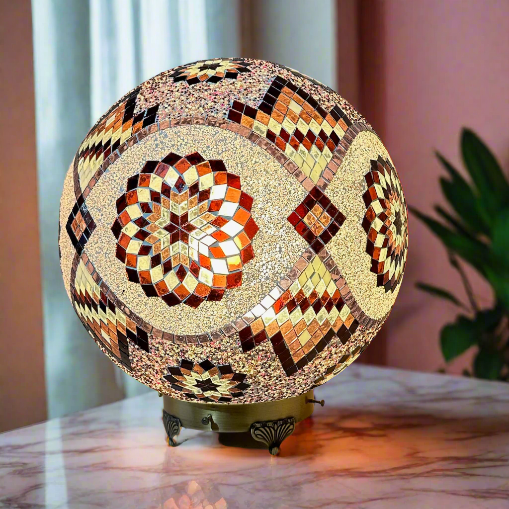 Mosaic Globe Table Lamp - 40 CM - LUMINA ELIGMA HOME