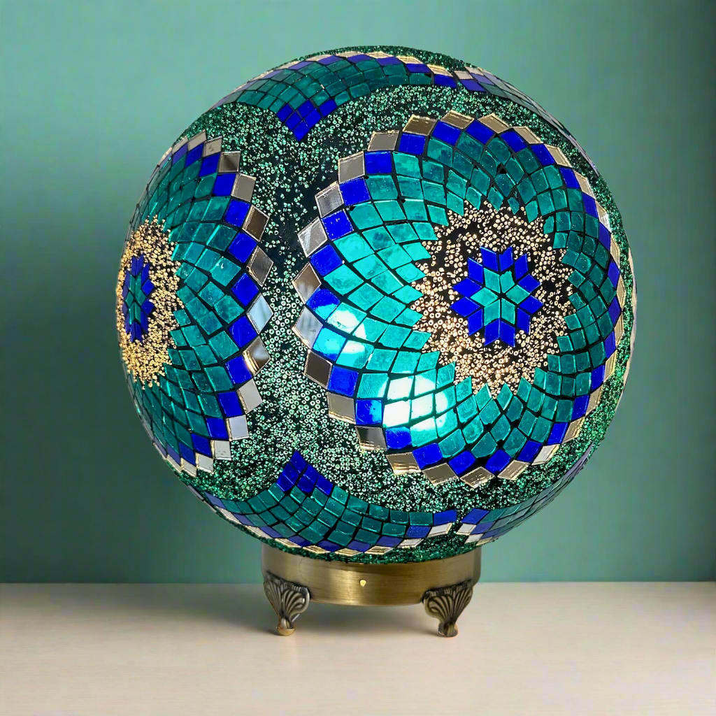 Mosaic Globe Table Lamp - 40 CM - LUMINA ELIGMA HOME