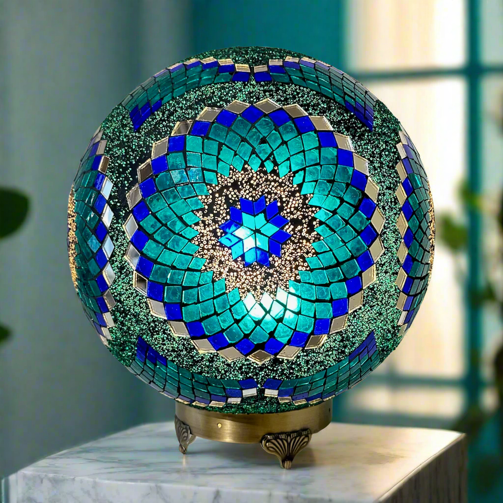 Mosaic Globe Table Lamp - 40 CM - LUMINA ELIGMA HOME