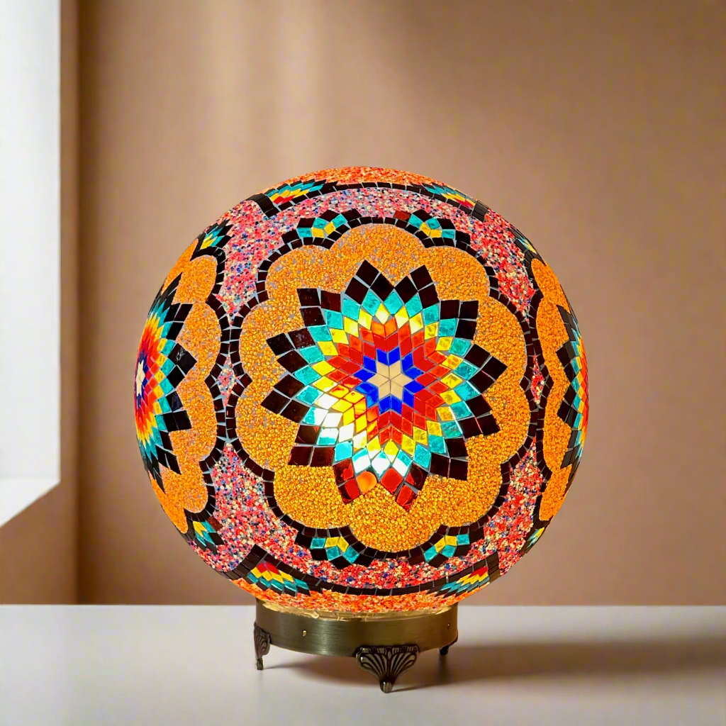 Mosaic Globe Table Lamp - 40 CM - LUMINA ELIGMA HOME
