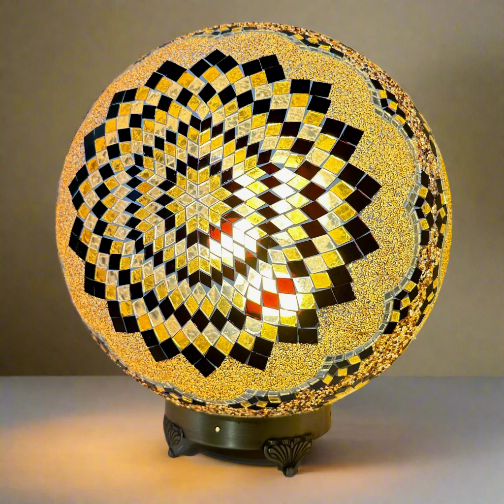 Mosaic Globe Table Lamp - 40 CM - LUMINA ELIGMA HOME