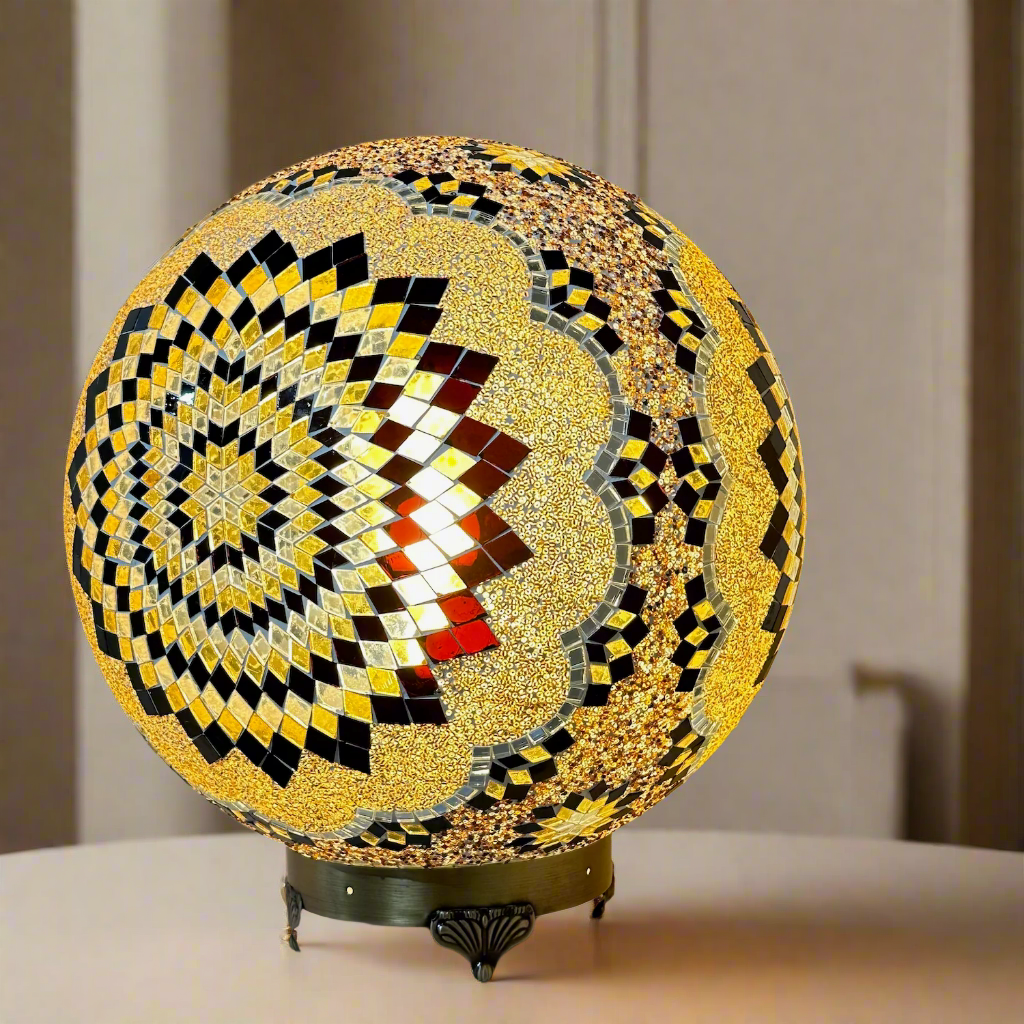 Mosaic Globe Table Lamp - 40 CM - LUMINA ELIGMA HOME