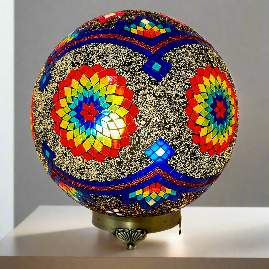 Mosaic Globe Table Lamp - 40 CM - LUMINA ELIGMA HOME