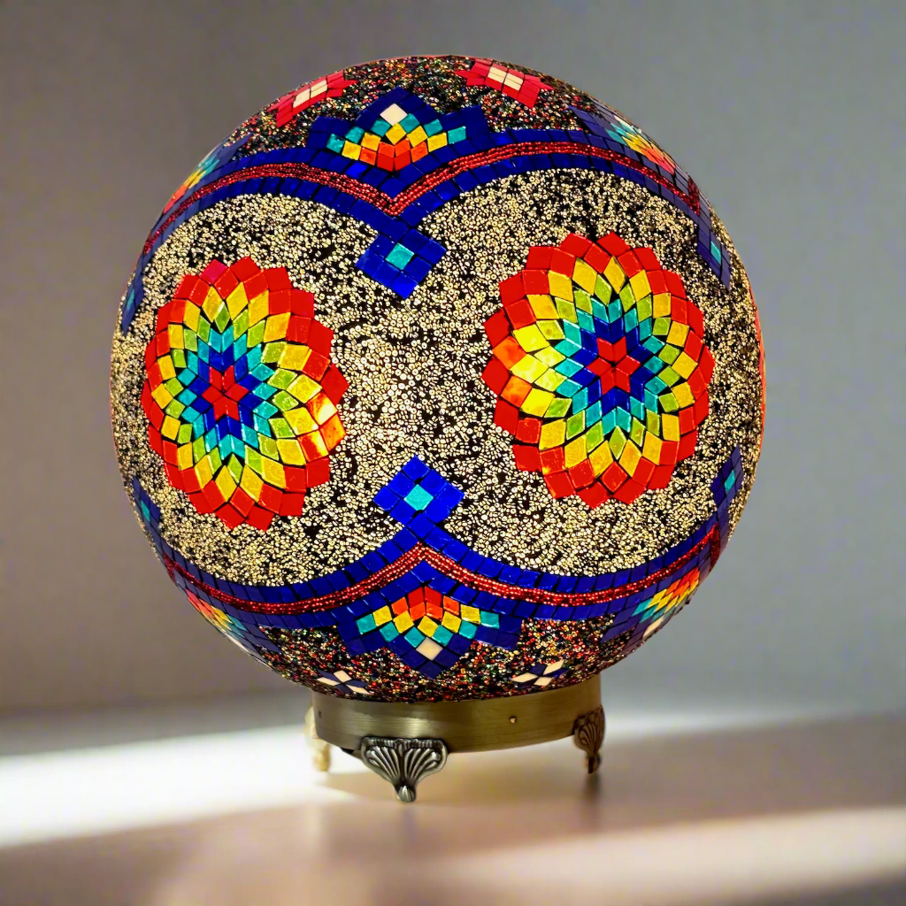 Mosaic Globe Table Lamp - 40 CM - LUMINA ELIGMA HOME