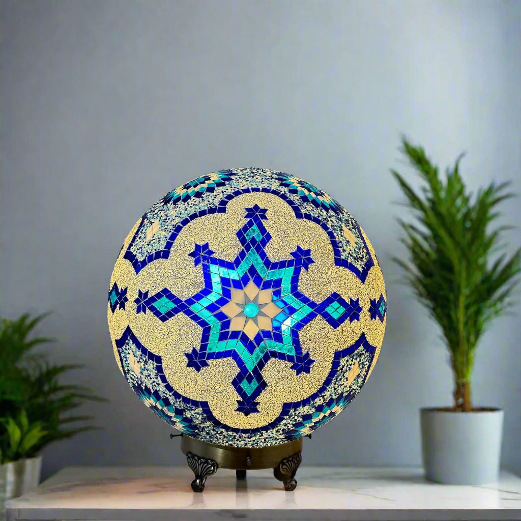 Mosaic Globe Table Lamp - 40 CM - LUMINA ELIGMA HOME