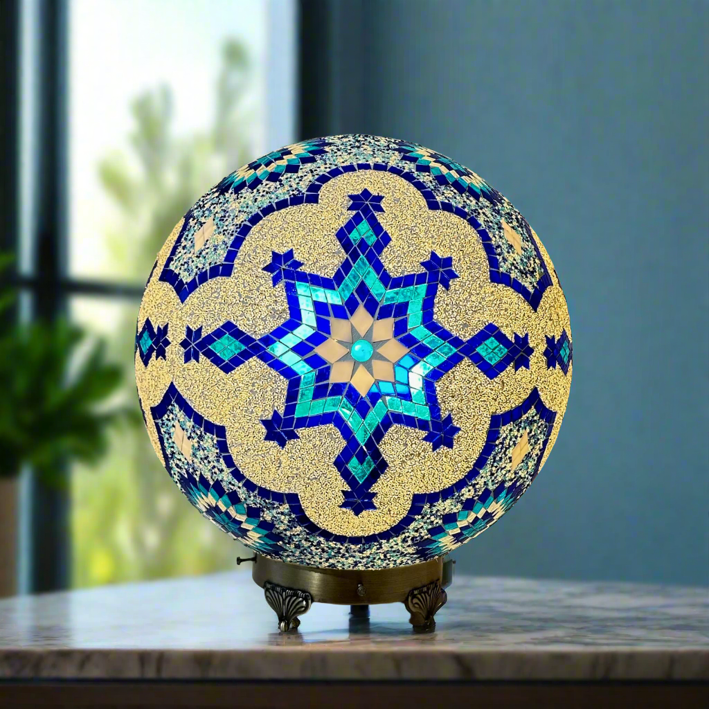 Mosaic Globe Table Lamp - 40 CM - LUMINA ELIGMA HOME