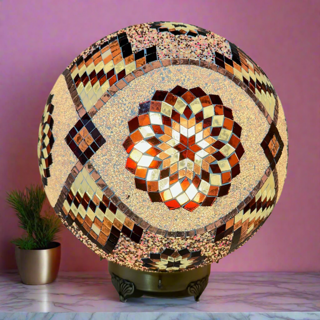 Mosaic Globe Table Lamp - 40 CM - LUMINA ELIGMA HOME