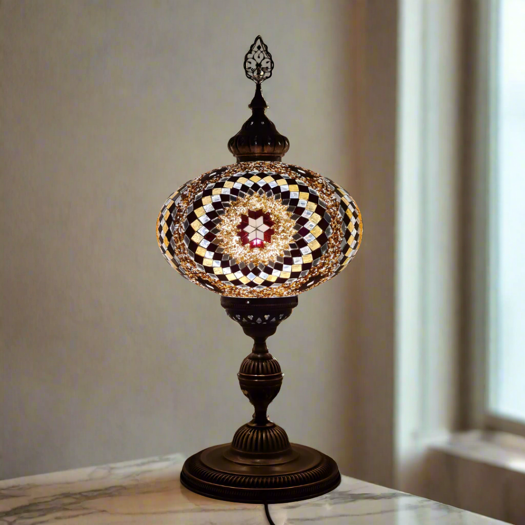 XLarge Table Lamp Turkish Mosaic Glass - LUMINA ELIGMA HOME