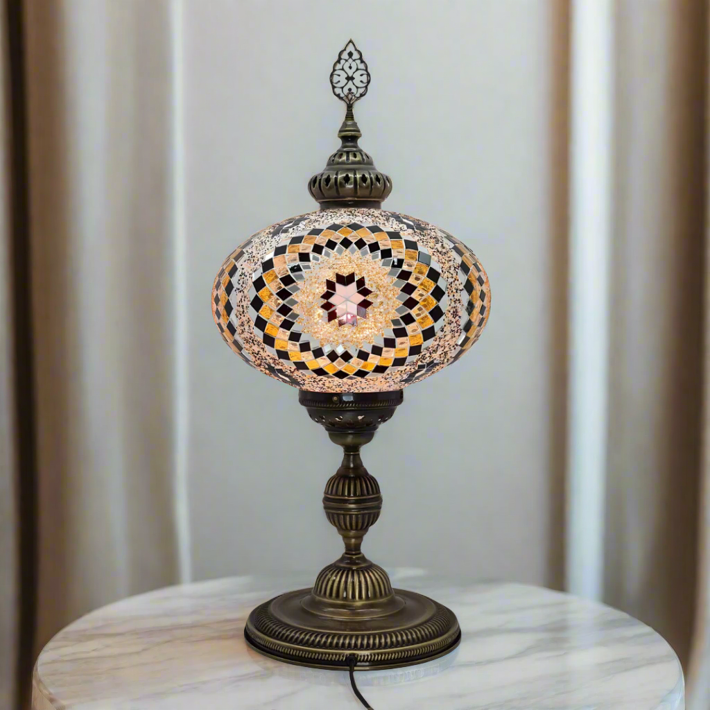 XLarge Table Lamp Turkish Mosaic Glass - LUMINA ELIGMA HOME