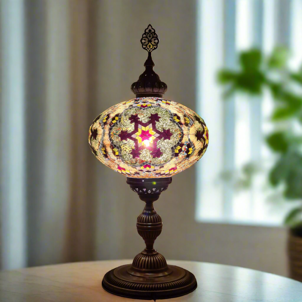 XLarge Table Lamp Turkish Mosaic Glass - LUMINA ELIGMA HOME