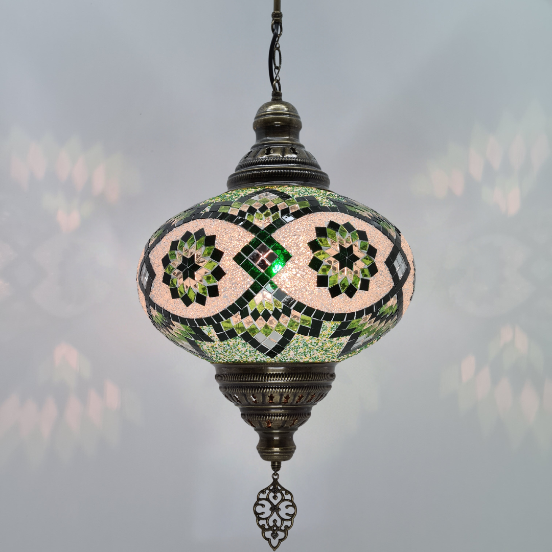 XLarge Ceiling Lamp Turkish Mosaic Glass - LUMINA ELIGMA HOME