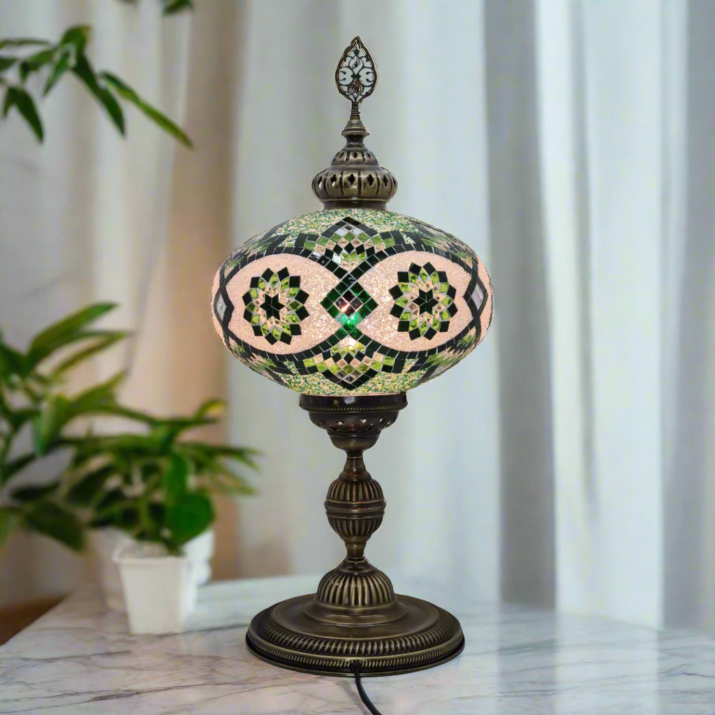 XLarge Table Lamp Turkish Mosaic Glass - LUMINA ELIGMA HOME