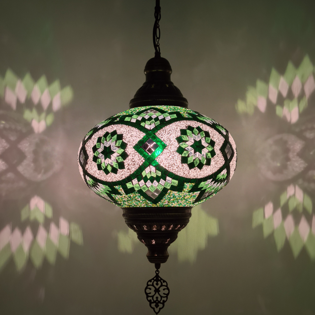 XLarge Ceiling Lamp Turkish Mosaic Glass - LUMINA ELIGMA HOME