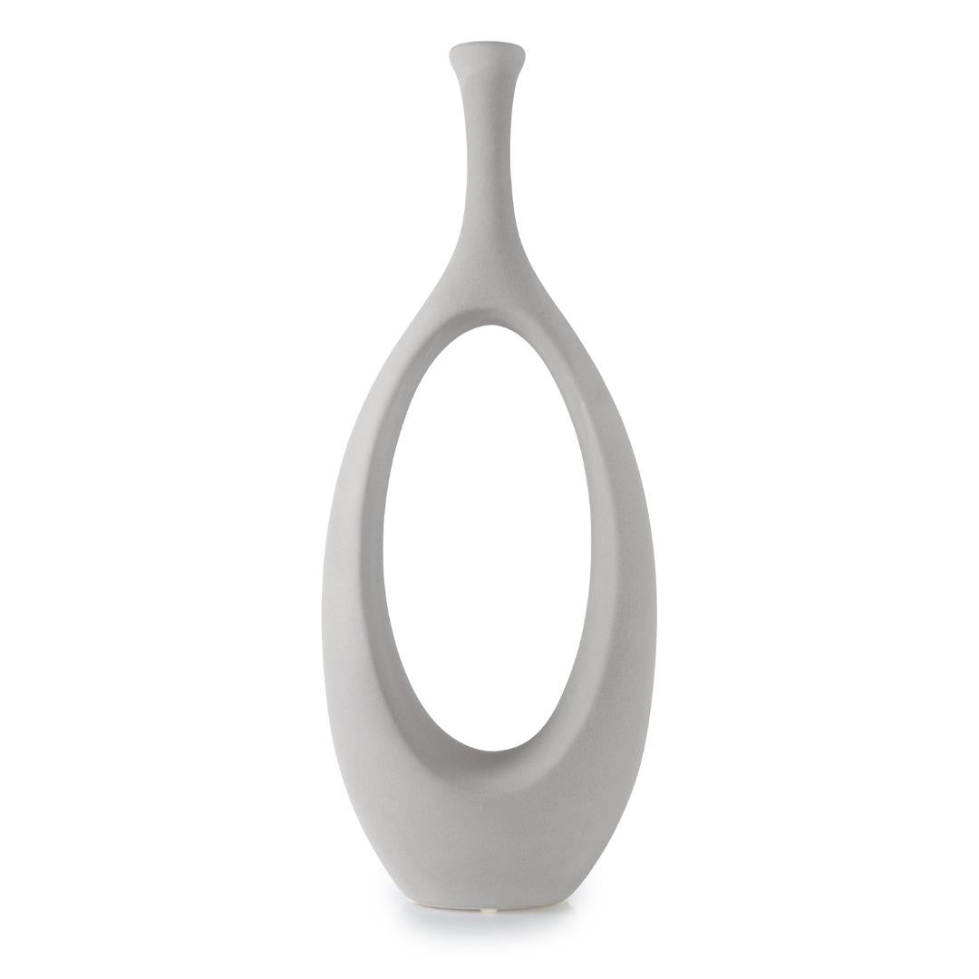Troy Big Hollowed Vase - Textured Ceramic - LUMINA ELIGMA HOME