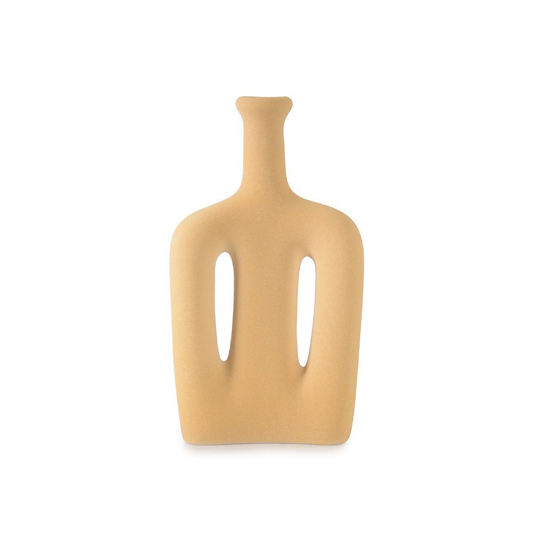 Trident Vase Textured Ceramic - LUMINA ELIGMA HOME