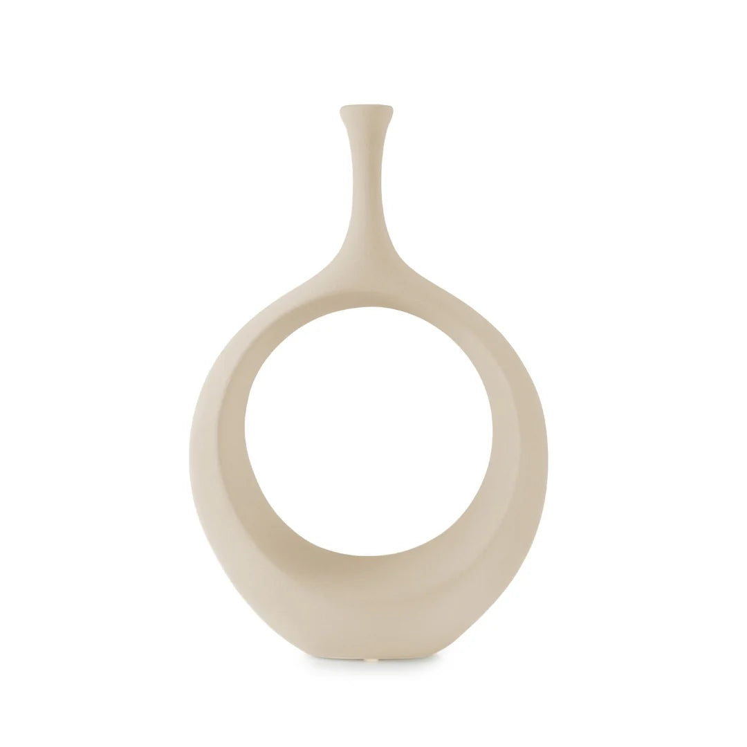 Hitit Big Hollowed Vase - Textured Ceramic - LUMINA ELIGMA HOME
