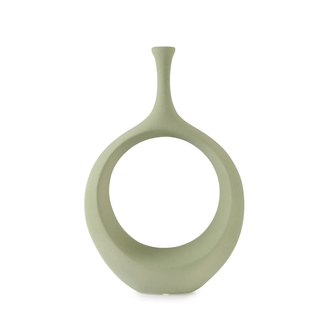 Hitit Big Hollowed Vase - Textured Ceramic - LUMINA ELIGMA HOME