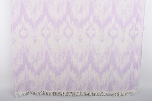 IKAT Blanket Organic Turkish Cotton Lilac- 89"x75"