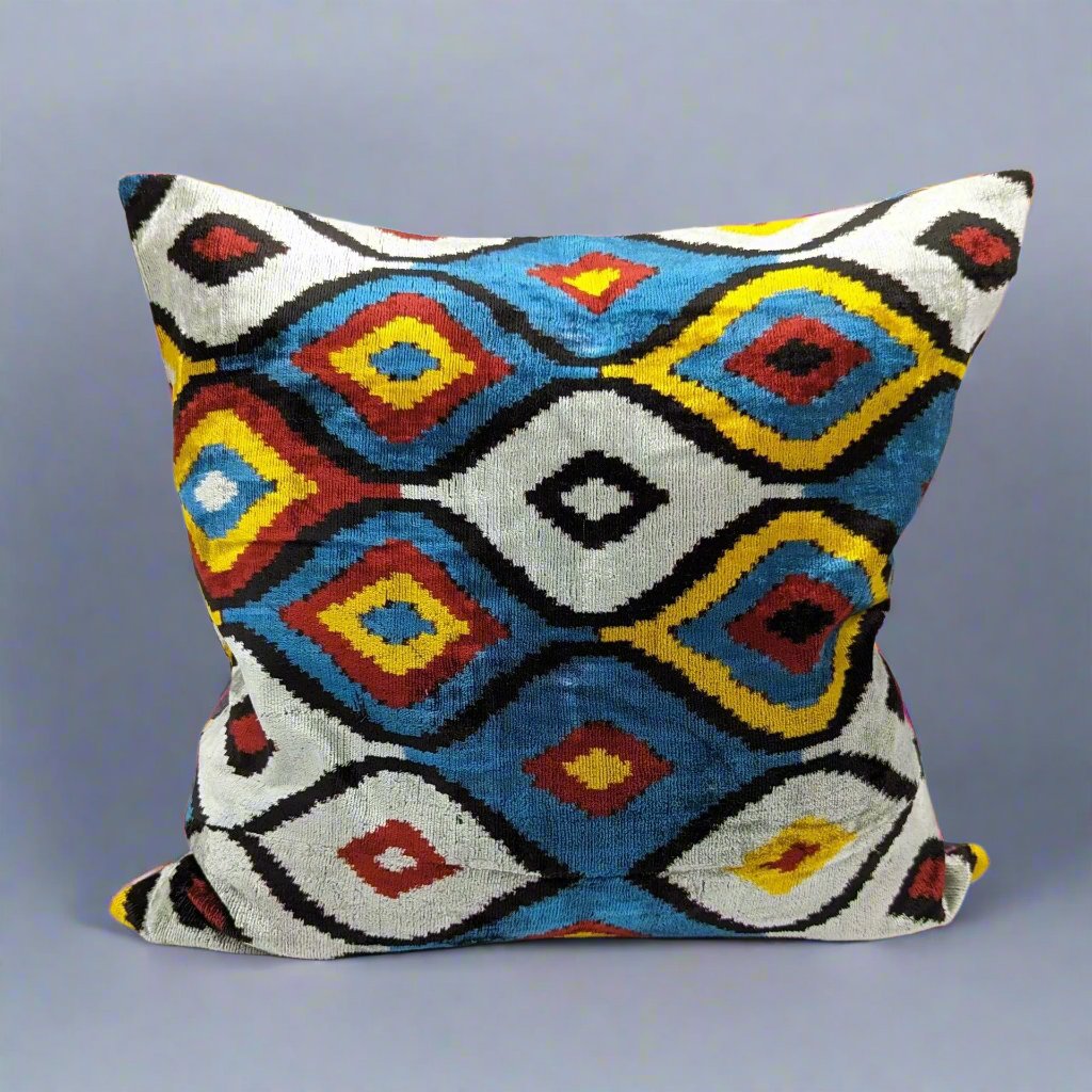 IKAT CUshion Colorful Seeds cotton back