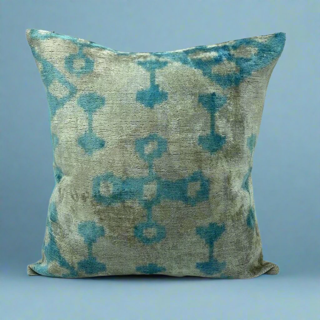IKAT Cotton Back Cushion Cover 40x40 CM - Rain Cross