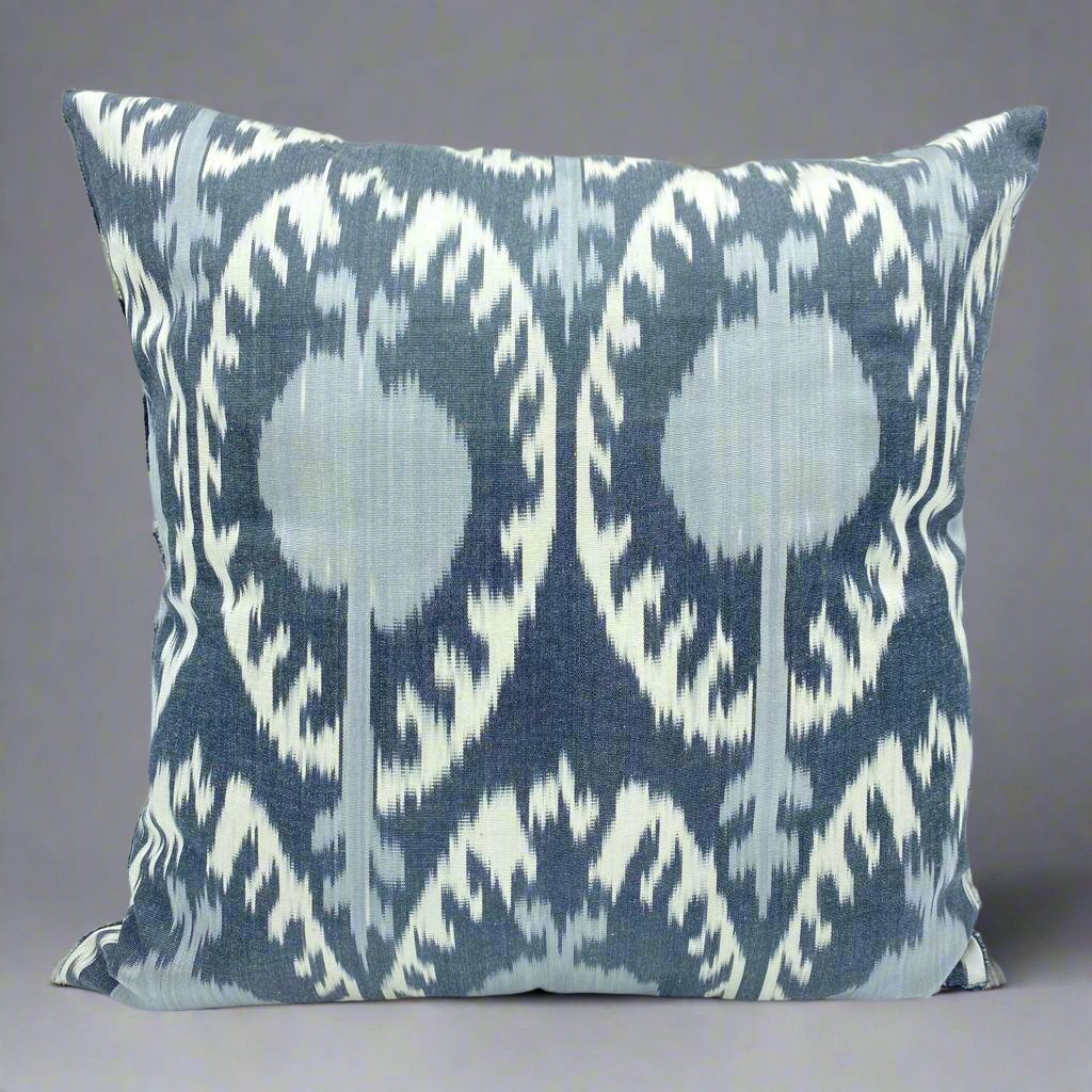 IKAT Silk Back Cushion Cover 50x50CM Sphere Grains silk back