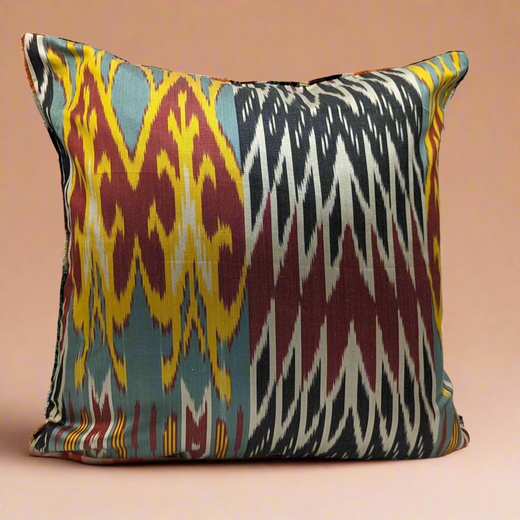 IKAT Silk Back Cushion Cover 50x50CM SiLK colors