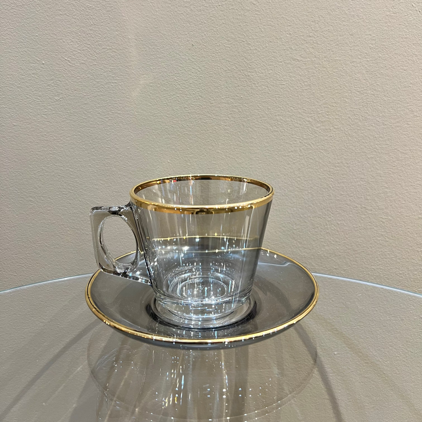 Golden Edges - Coffee Cup with Saucer - LUMINA ELIGMA HOME