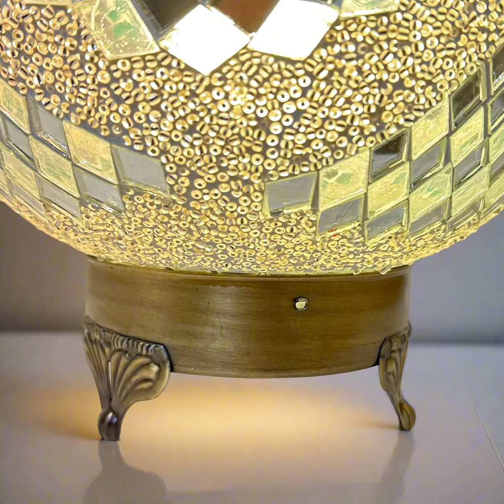 Mosaic Egg Shaped Table Lamp - 25 CM - LUMINA ELIGMA HOME