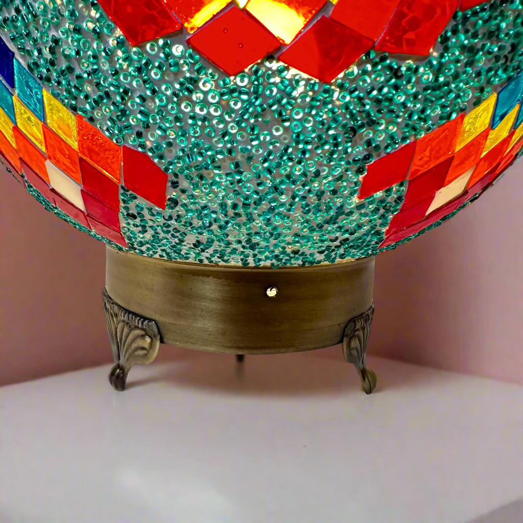 Mosaic Egg Shaped Table Lamp - 25 CM - LUMINA ELIGMA HOME