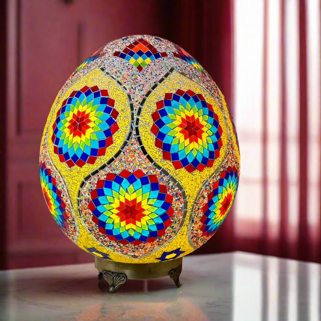 Mosaic Egg Shaped Table Lamp - 40 CM - LUMINA ELIGMA HOME