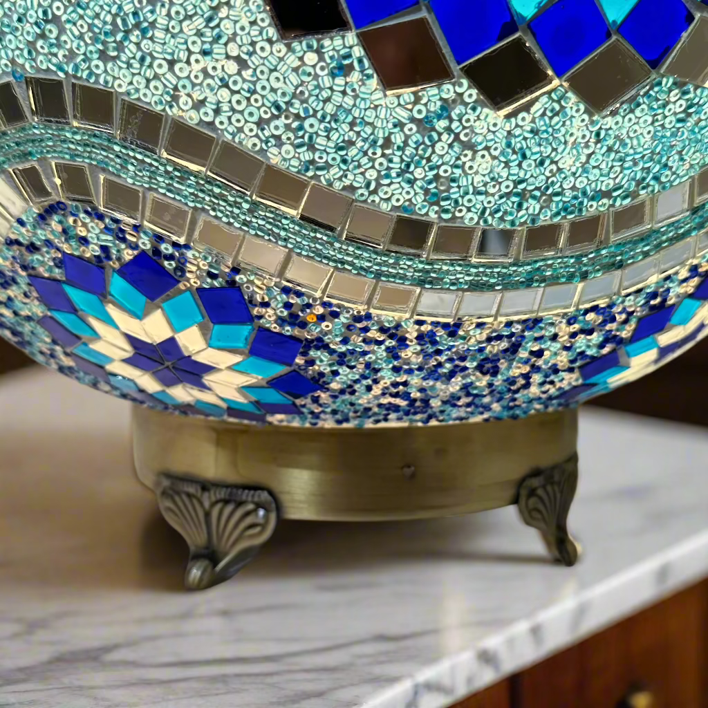Mosaic Egg Shaped Table Lamp - 40 CM - LUMINA ELIGMA HOME