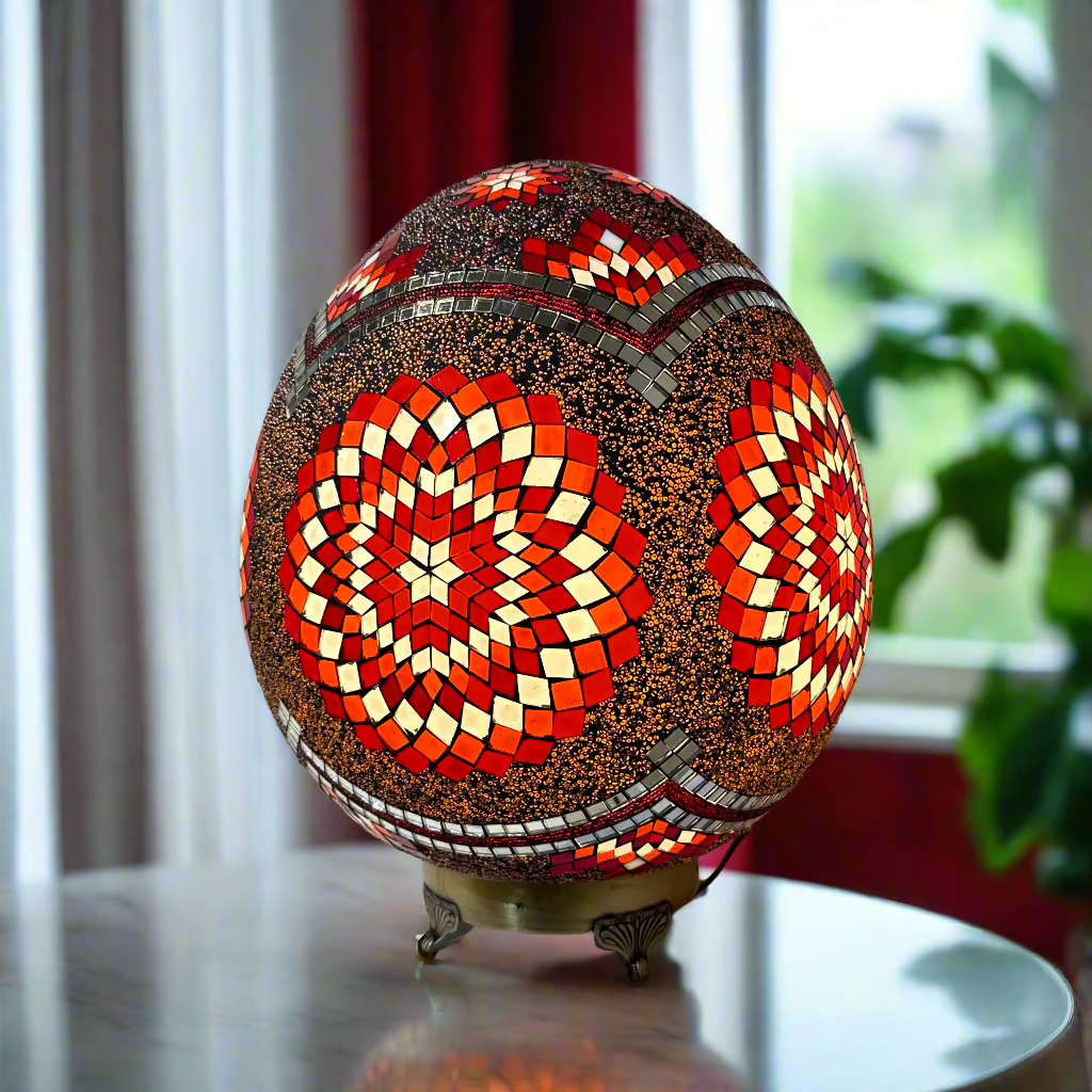 Mosaic Egg Shaped Table Lamp - 40 CM - LUMINA ELIGMA HOME
