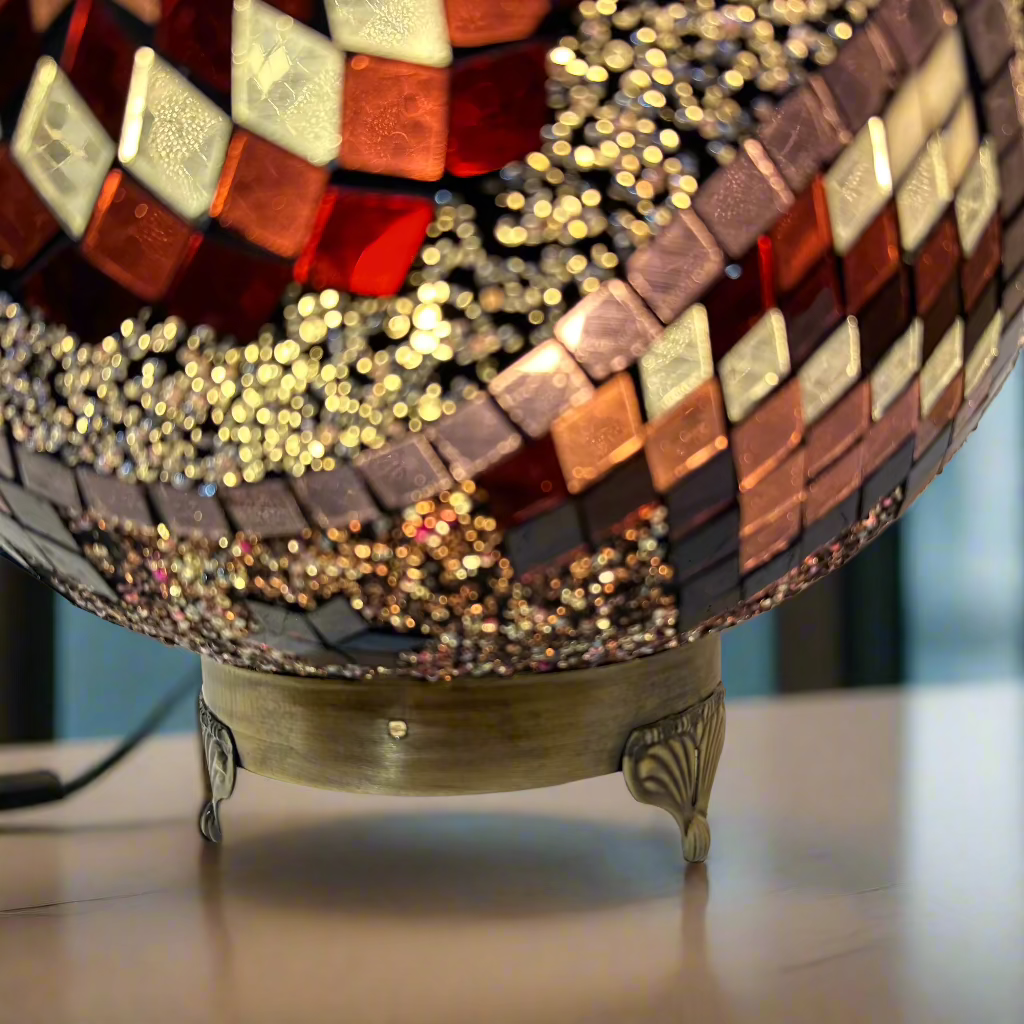Mosaic Egg Shaped Table Lamp - 30 CM - LUMINA ELIGMA HOME