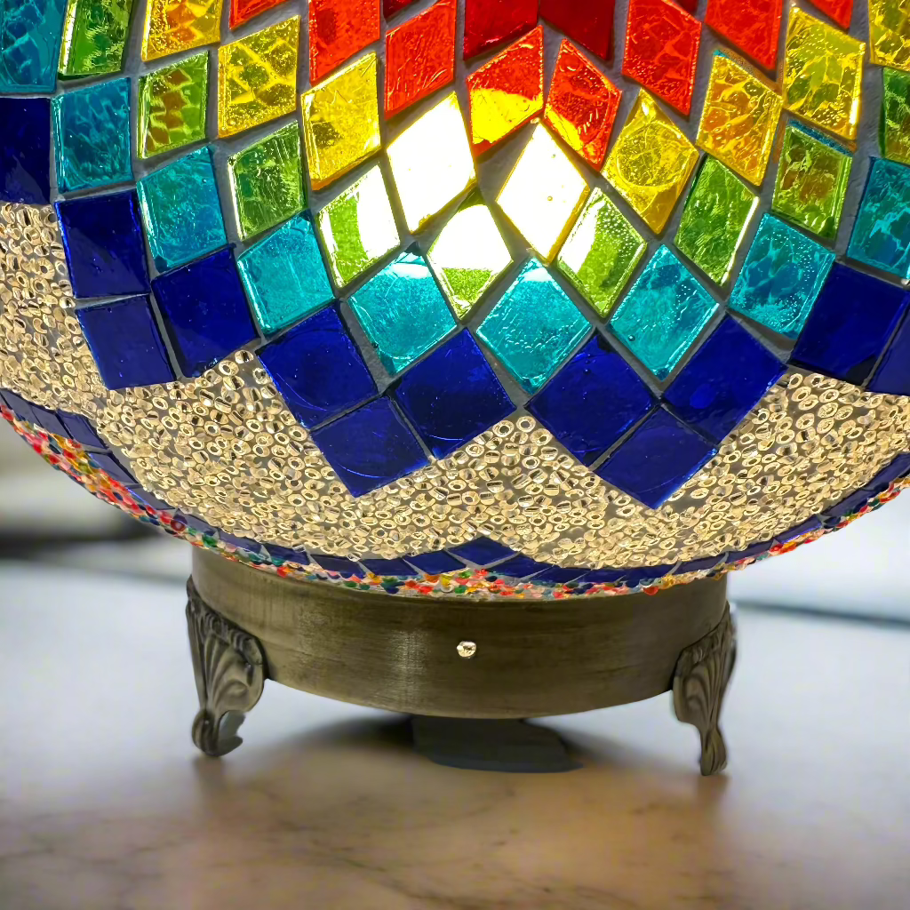 Mosaic Egg Shaped Table Lamp - 30 CM - LUMINA ELIGMA HOME