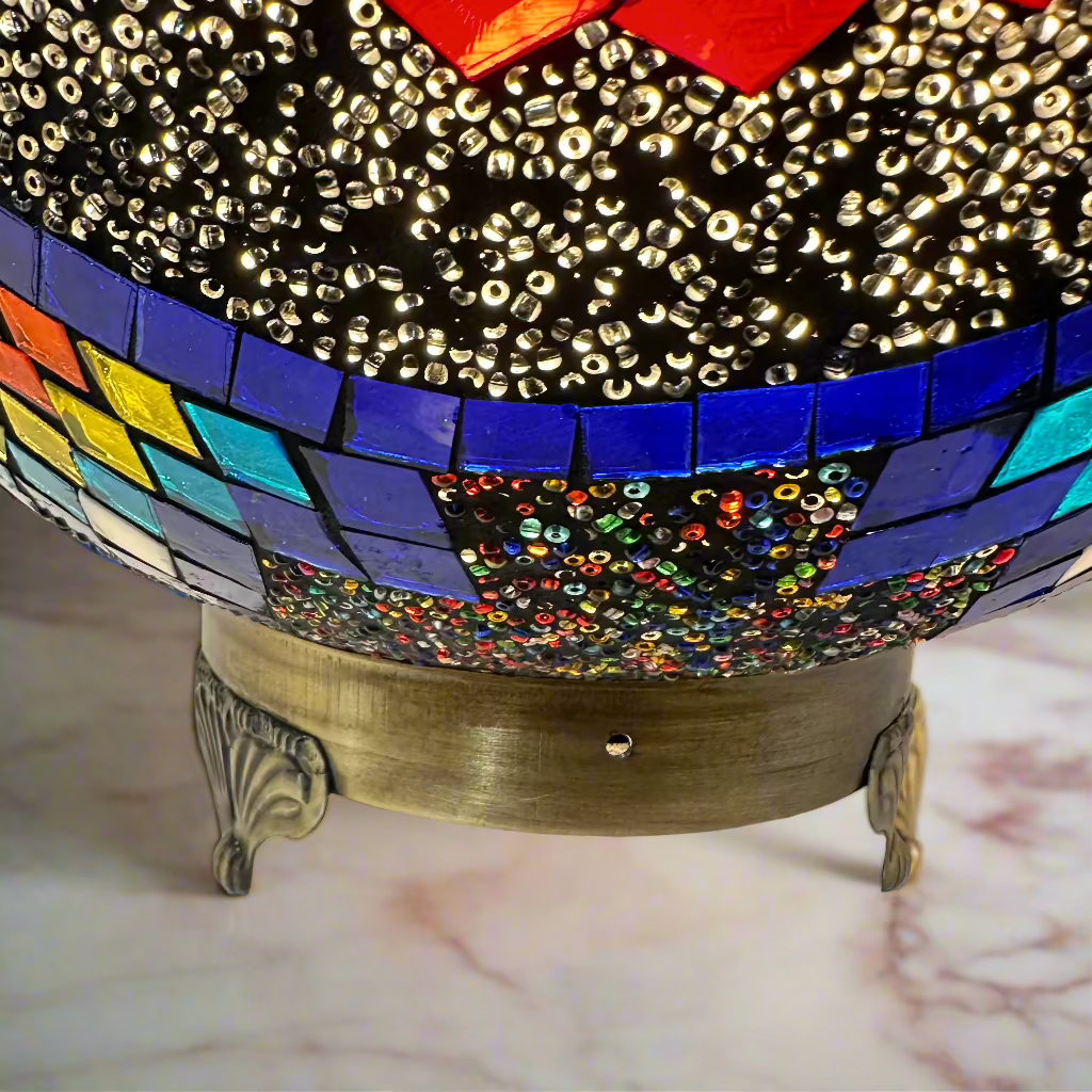 Mosaic Egg Shaped Table Lamp - 30 CM - LUMINA ELIGMA HOME